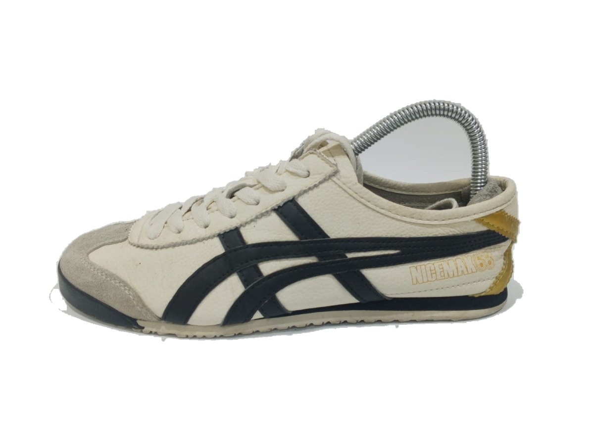 Nicemak 66 Cream Navy Retro Sneaker