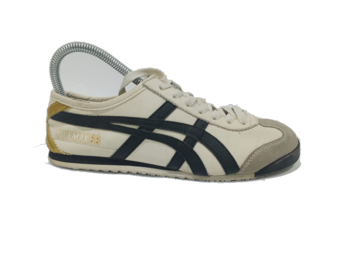Nicemak 66 Cream Navy Retro Sneaker
